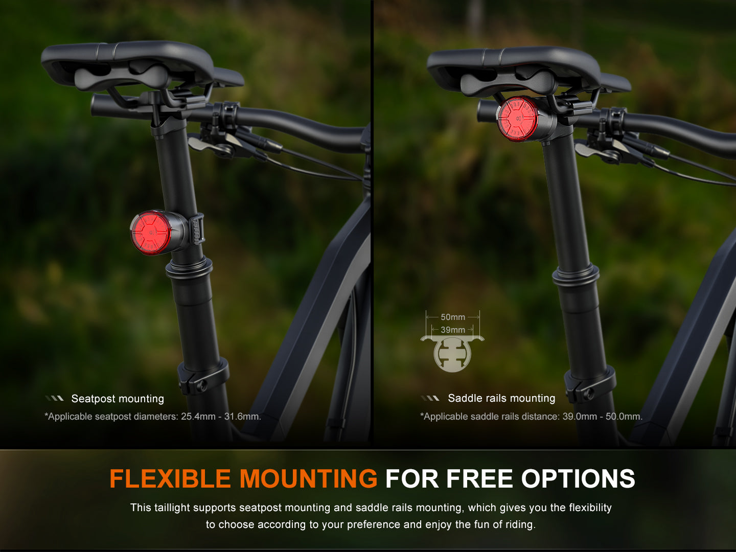 Fenix BC06R - Feu arrière de vélo à détection de freinage intelligent - 90 lumens - Revendeur Officiel Lampes FENIX depuis 2008 | Votre Boutique en ligne FENIX®