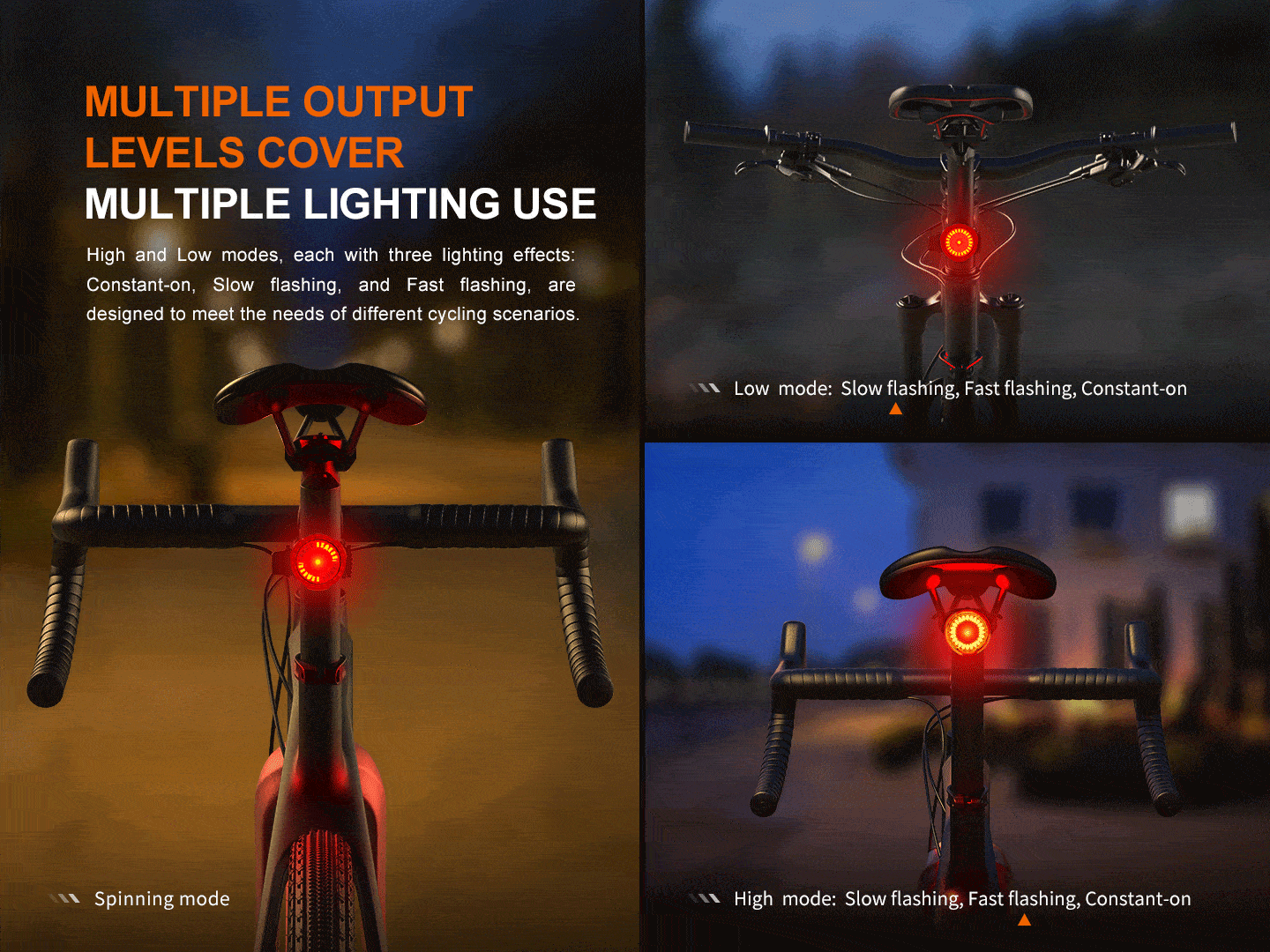 Fenix BC06R - Feu arrière de vélo à détection de freinage intelligent - 90 lumens - Revendeur Officiel Lampes FENIX depuis 2008 | Votre Boutique en ligne FENIX®