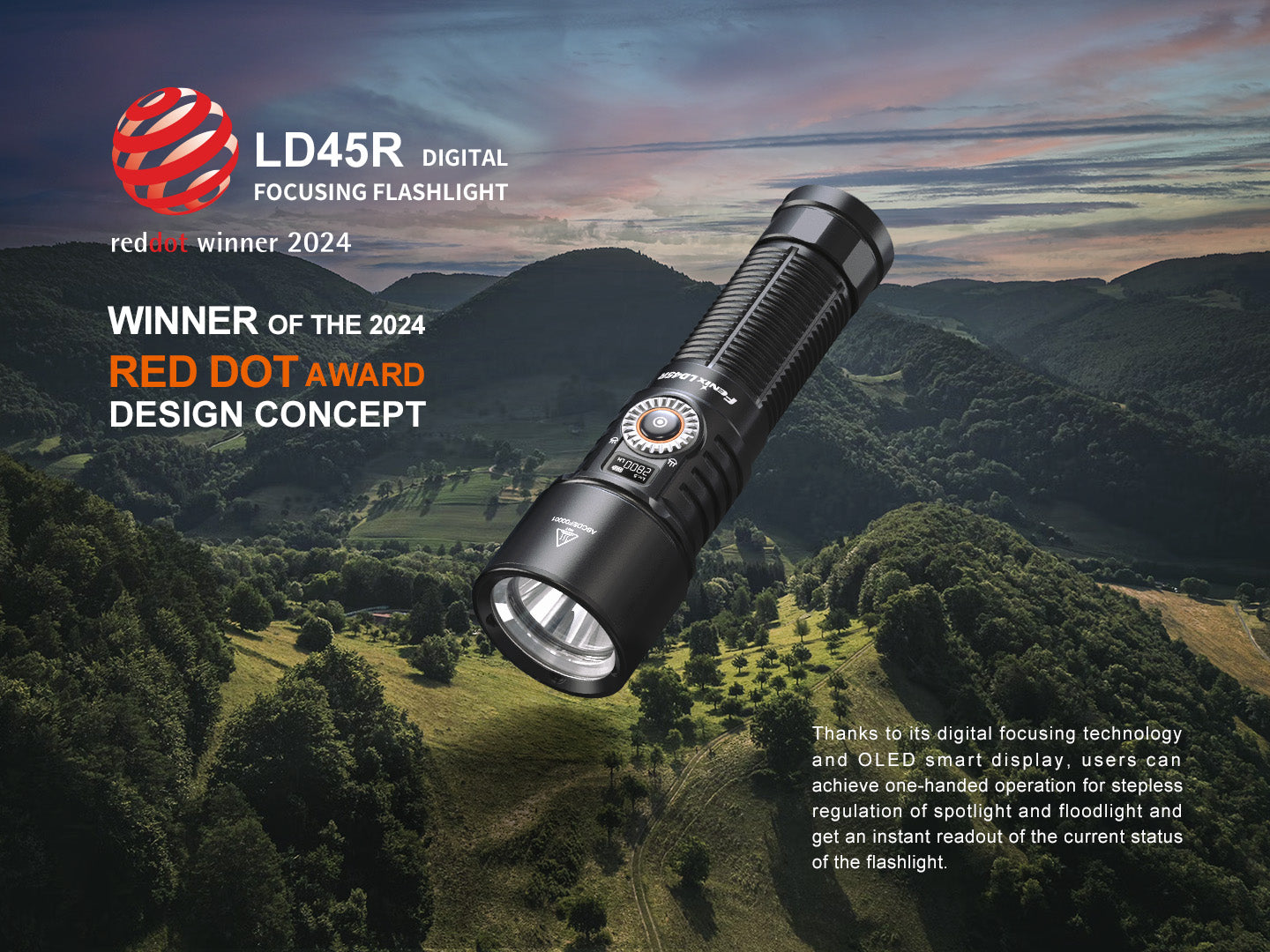 Fenix LD45R - Lampe de poche extérieure à mise au point numérique - 2800 lumens - Revendeur Officiel Lampes FENIX depuis 2008 | Votre Boutique en ligne FENIX®