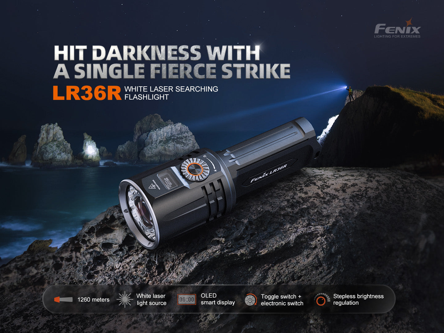 Fenix LR36R - 10000 lumens - 1260 mètres de portée - Laser blanc - Revendeur Officiel Lampes FENIX depuis 2008 | Votre Boutique en ligne FENIX®