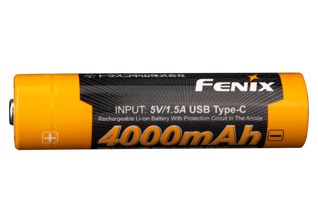 Fenix ARB-L18-4000U Batterie rechargeable 3.6V - 4000mAh - USB-C - Revendeur Officiel Lampes FENIX depuis 2008 | Votre Boutique en ligne FENIX®