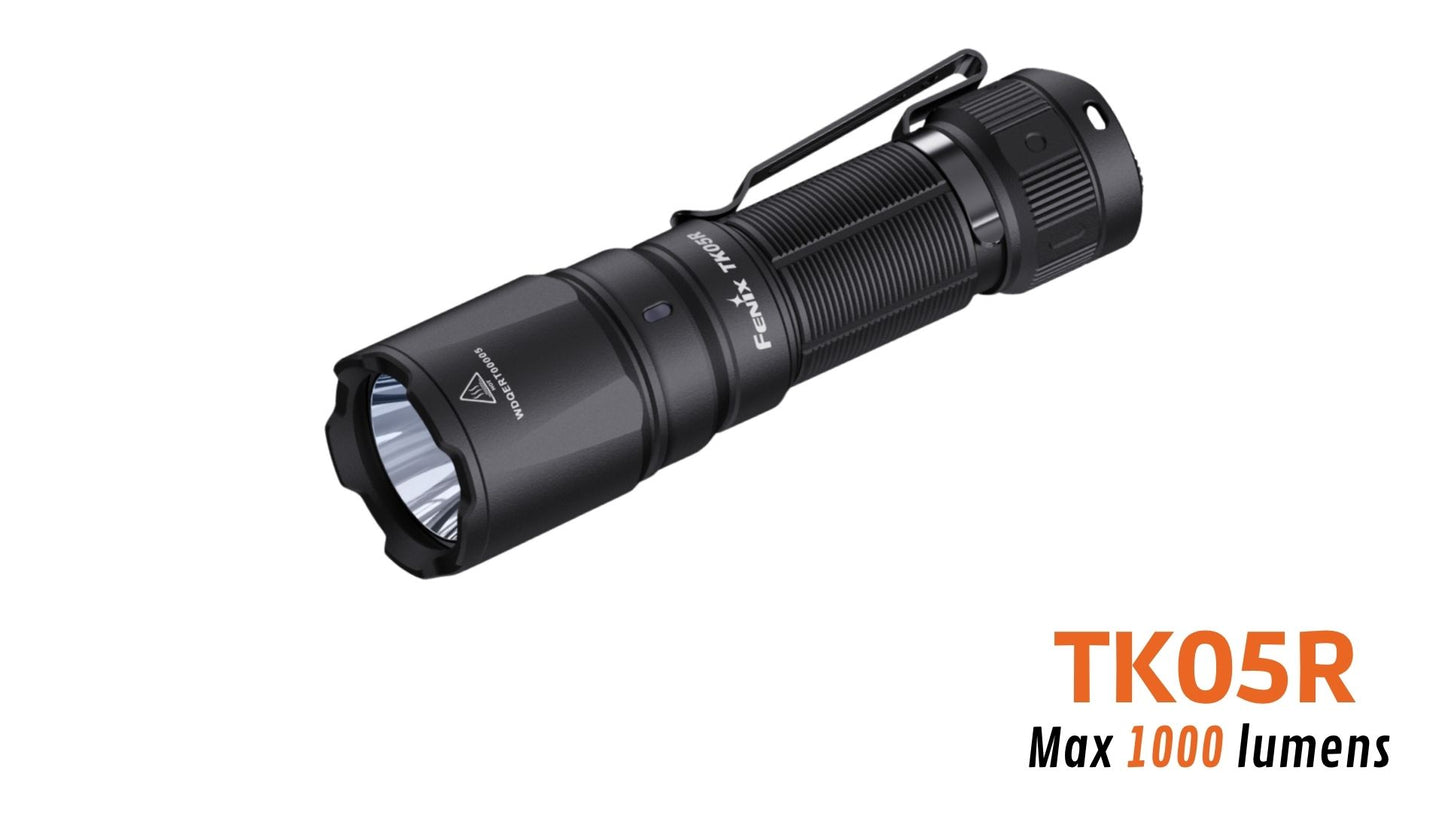 Fenix TK05R - Lampe de poche tactique rechargeable USB-C - 1000 lumens - Revendeur Officiel Lampes FENIX depuis 2008 | Votre Boutique en ligne FENIX®