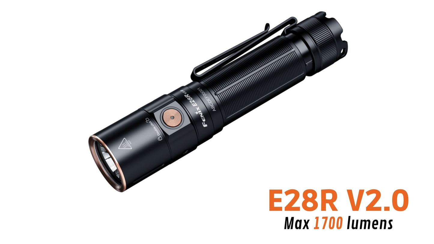 Fenix E28R V2.0 - 1700 lumens - Rechargeable USB-C - Revendeur Officiel Lampes FENIX depuis 2008 | Votre Boutique en ligne FENIX®
