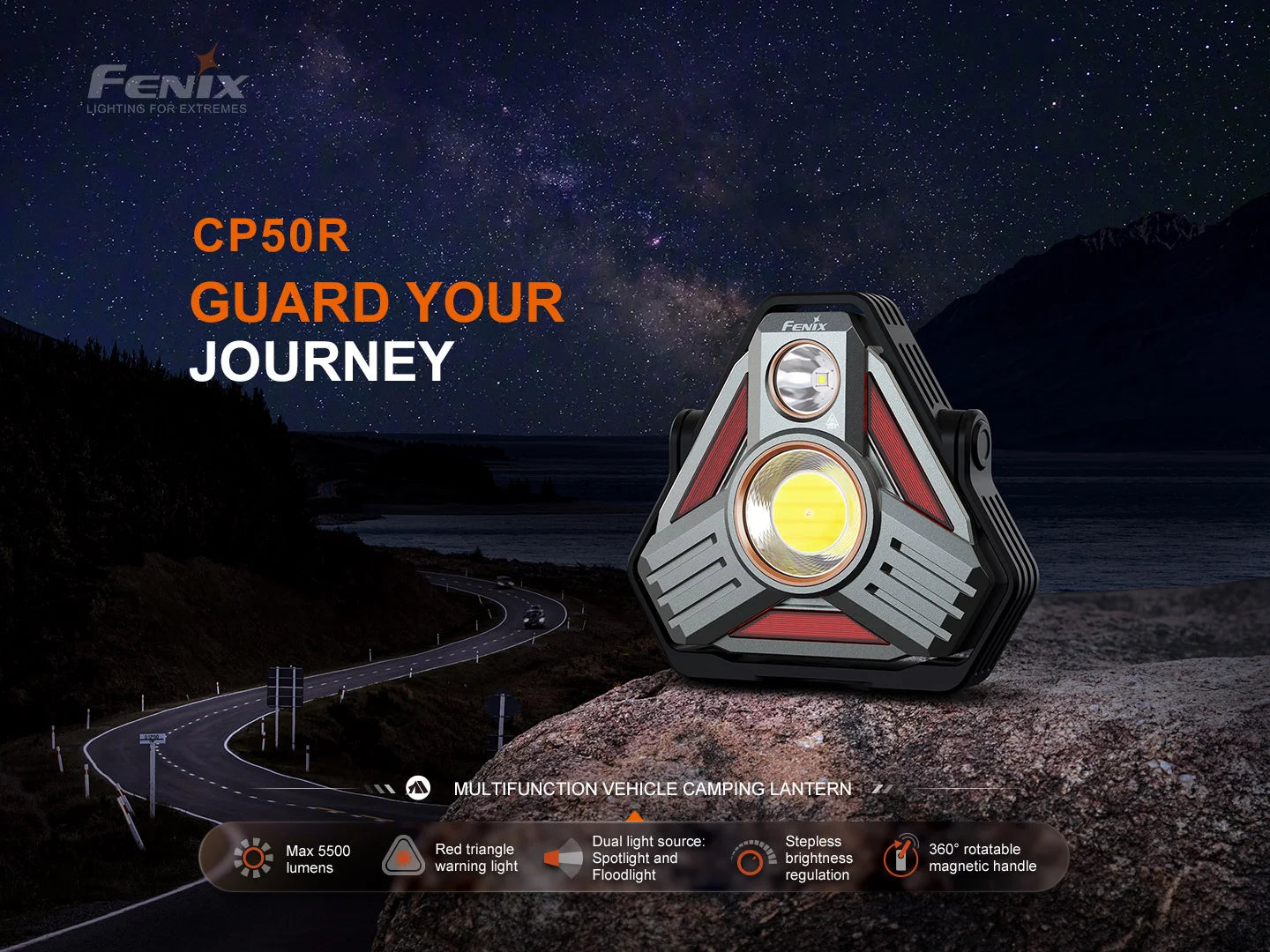 Fenix CP50R - Lanterne de camping multifonctionnelle - 5500 lumens