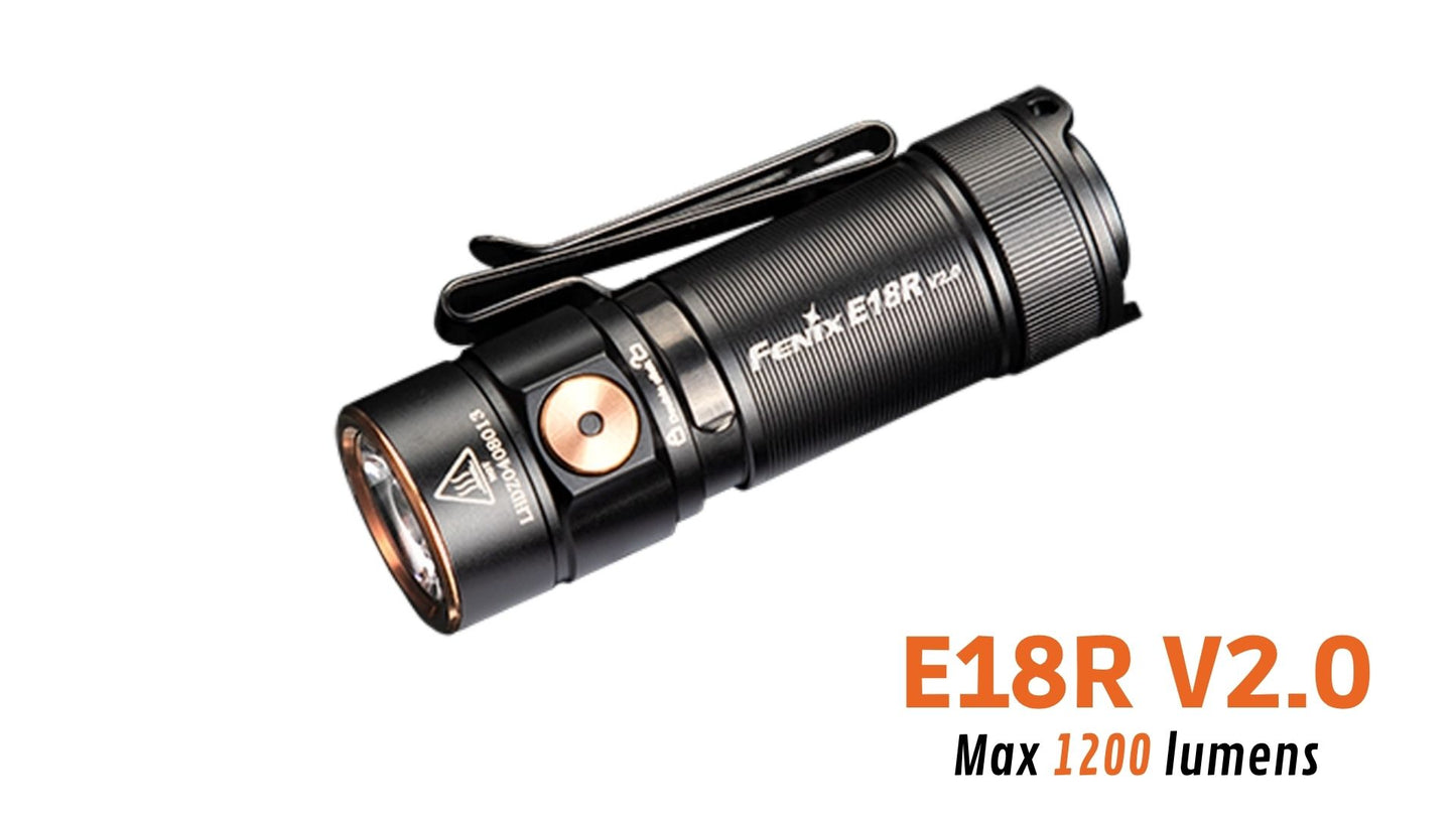 Fenix E18R V2.0 - Lampe de poche rechargeable - 1200 lumens - Revendeur Officiel Lampes FENIX depuis 2008 | Votre Boutique en ligne FENIX®