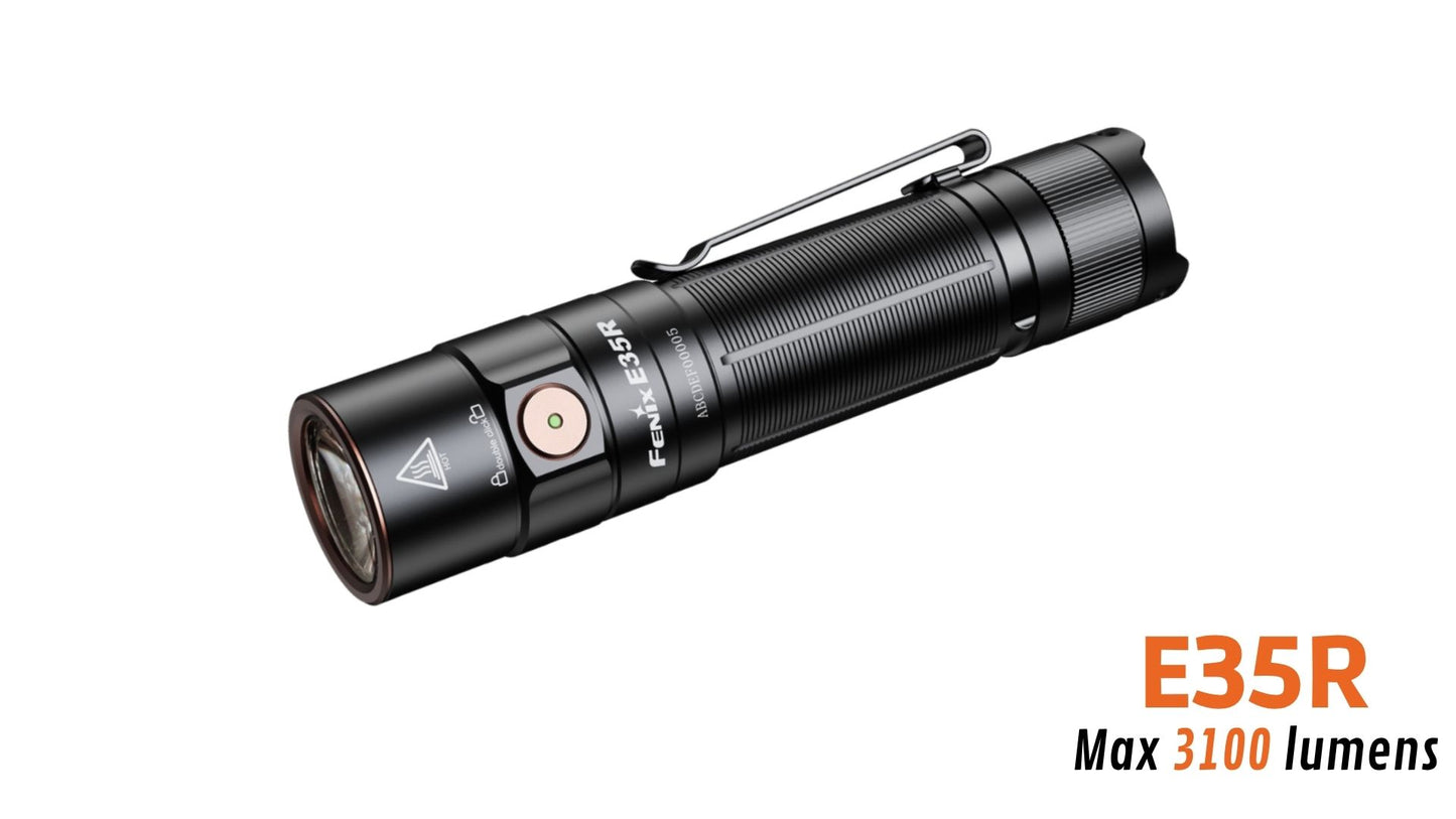 Fenix E35R - 3100 lumens - Rechargeable USB-C - Revendeur Officiel Lampes FENIX depuis 2008 | Votre Boutique en ligne FENIX®
