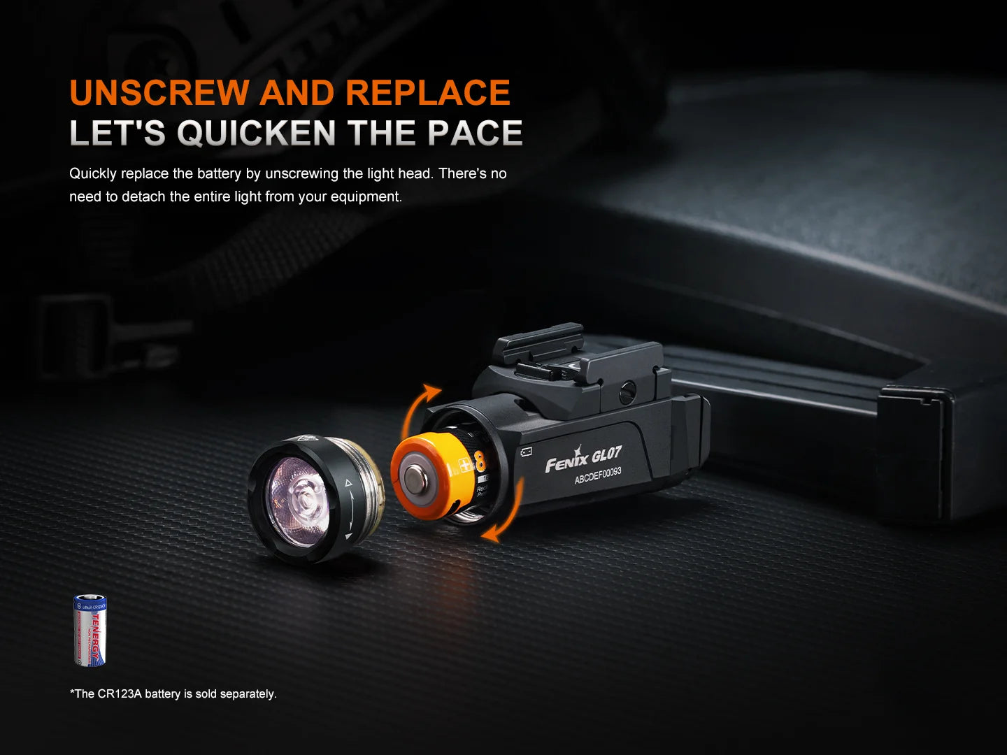 Fenix GL07 - Lampe d'arme compacte - 700 Lumens