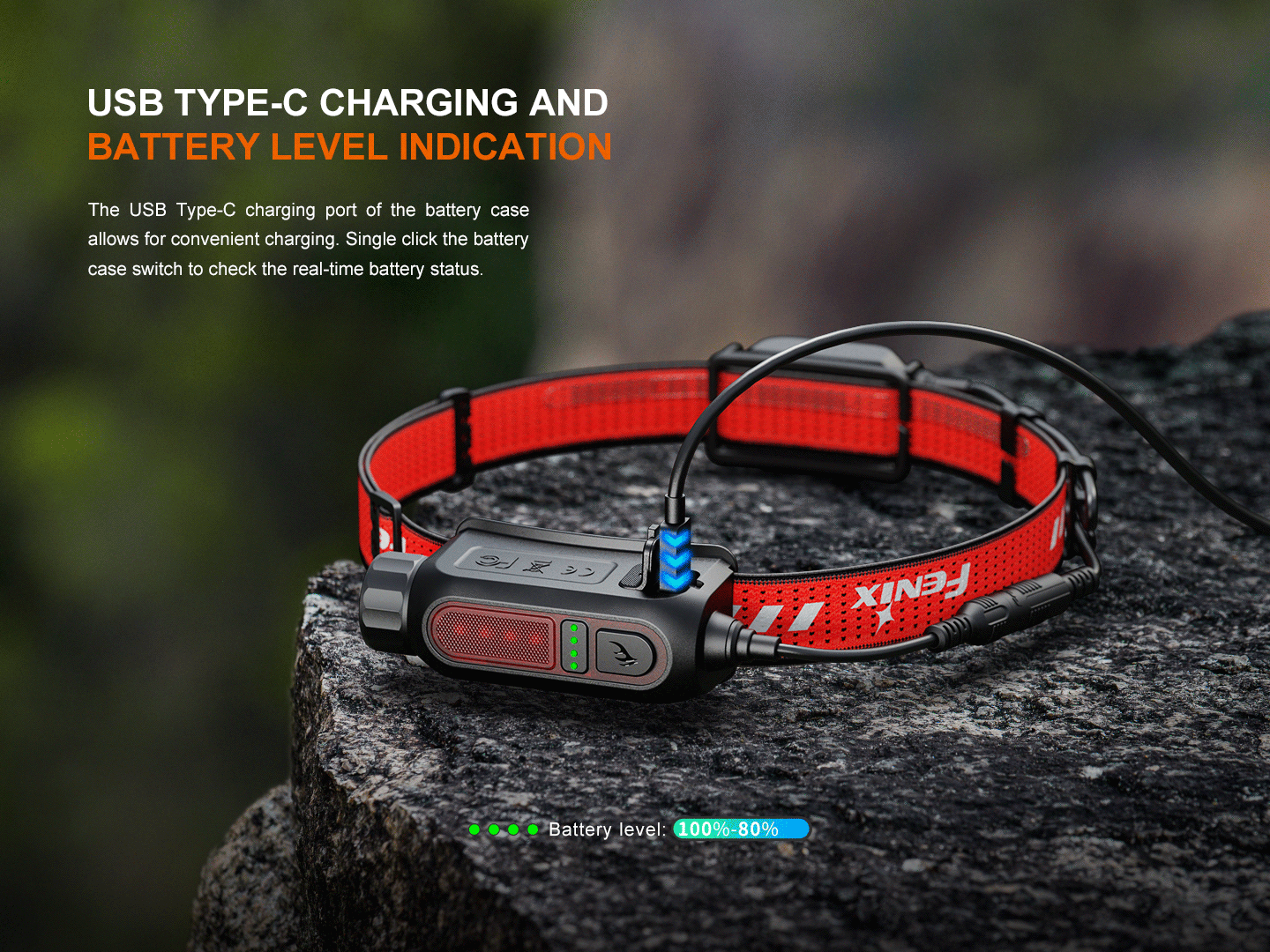 Fenix HP12R-T - Lampe frontale de trail running - 1300 lumens - Rechargeable USB-C