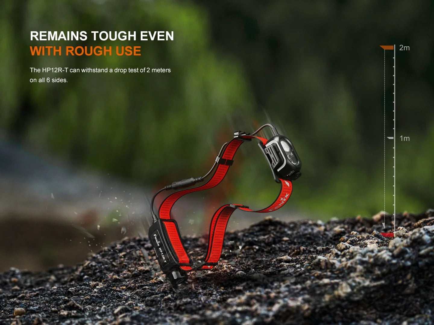 Fenix HP12R-T - Lampe frontale de trail running - 1300 lumens - Rechargeable USB-C