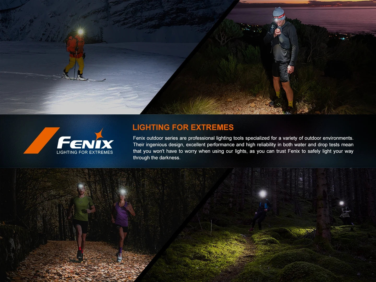 Fenix HP12R-T - Lampe frontale de trail running - 1300 lumens - Rechargeable USB-C