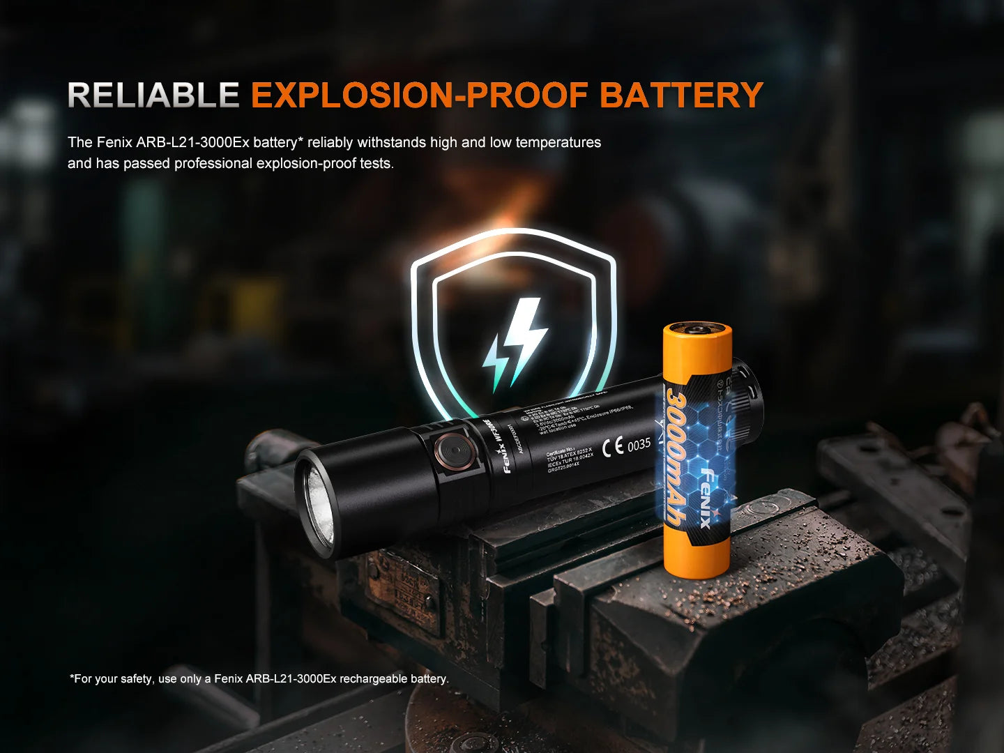 Fenix WF30RE - Lampe torche à sécurité intrinsèque - 300 lumens