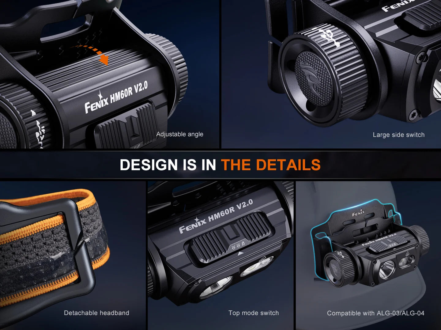 Fenix HM60R V2.0 - Lampe frontale haute performance - 1600 lumens