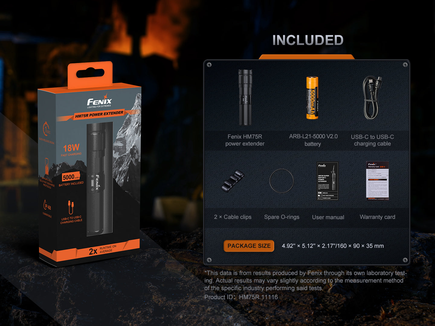 Fenix ARBLP21 - Batterie pour HM75R - Revendeur Officiel Lampes FENIX depuis 2008 | Votre Boutique en ligne FENIX®