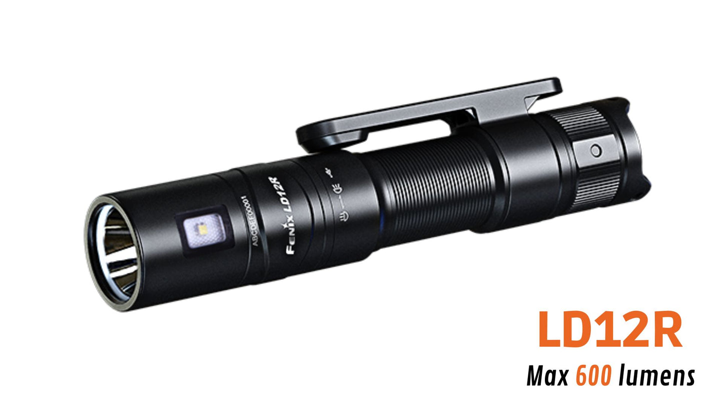 Fenix LD12R - 600 lumens - Double source lumineuse - rechargeable USB-C - Revendeur Officiel Lampes FENIX depuis 2008 | Votre Boutique en ligne FENIX®