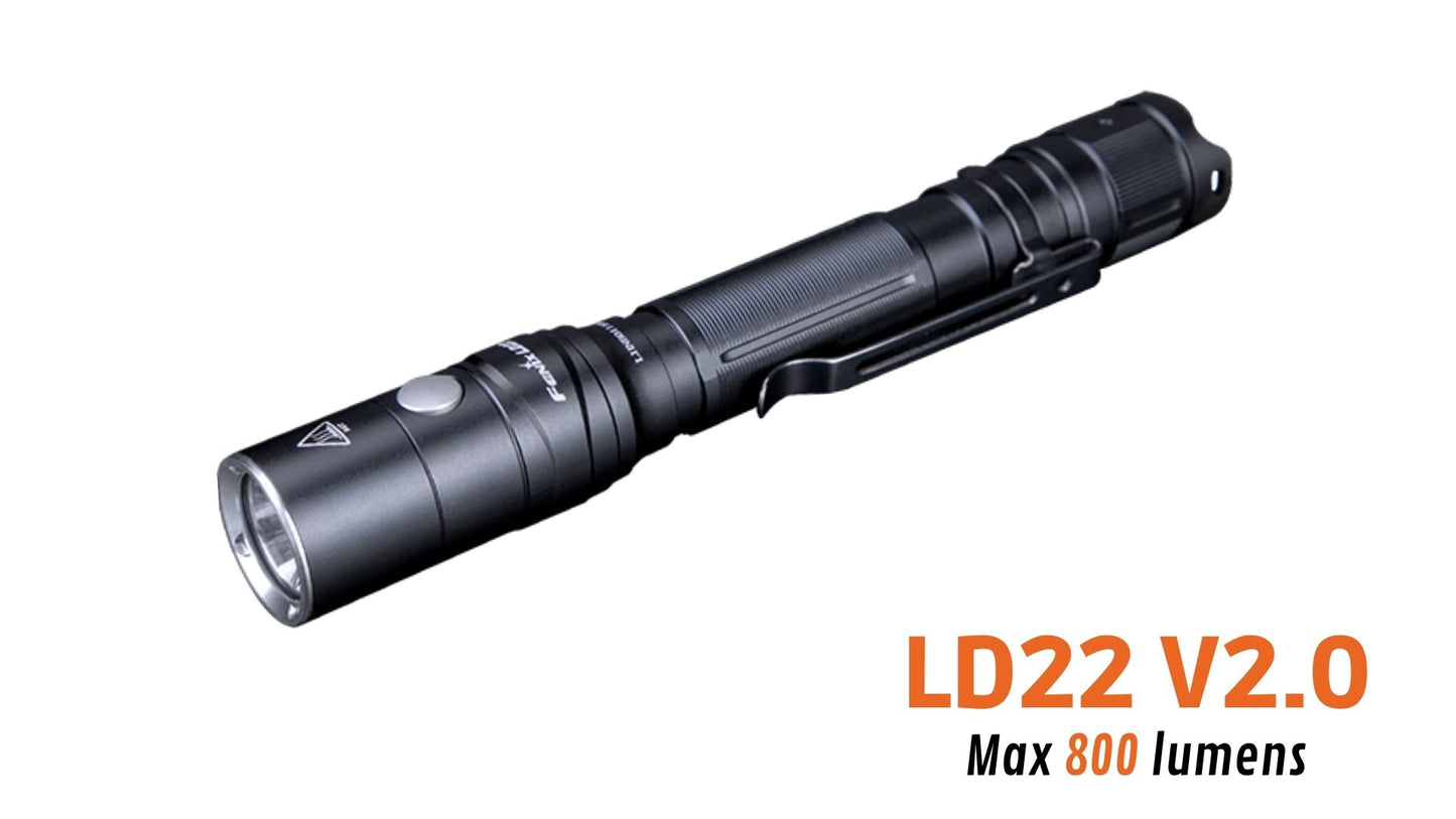 Fenix LD22 V2.0 - 800 lumens - 214 mètres de portée - Revendeur Officiel Lampes FENIX depuis 2008 | Votre Boutique en ligne FENIX®