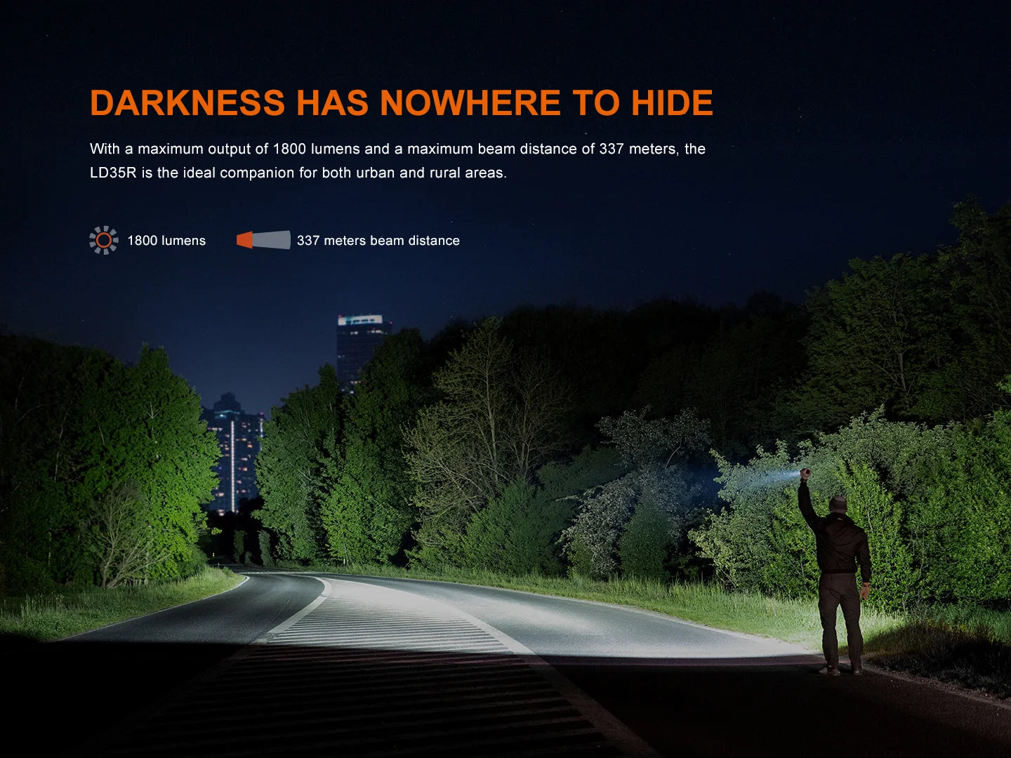 Fenix LD35R - Lampe de poche polyvalente à trois sources lumineuses - 1800 lumens
