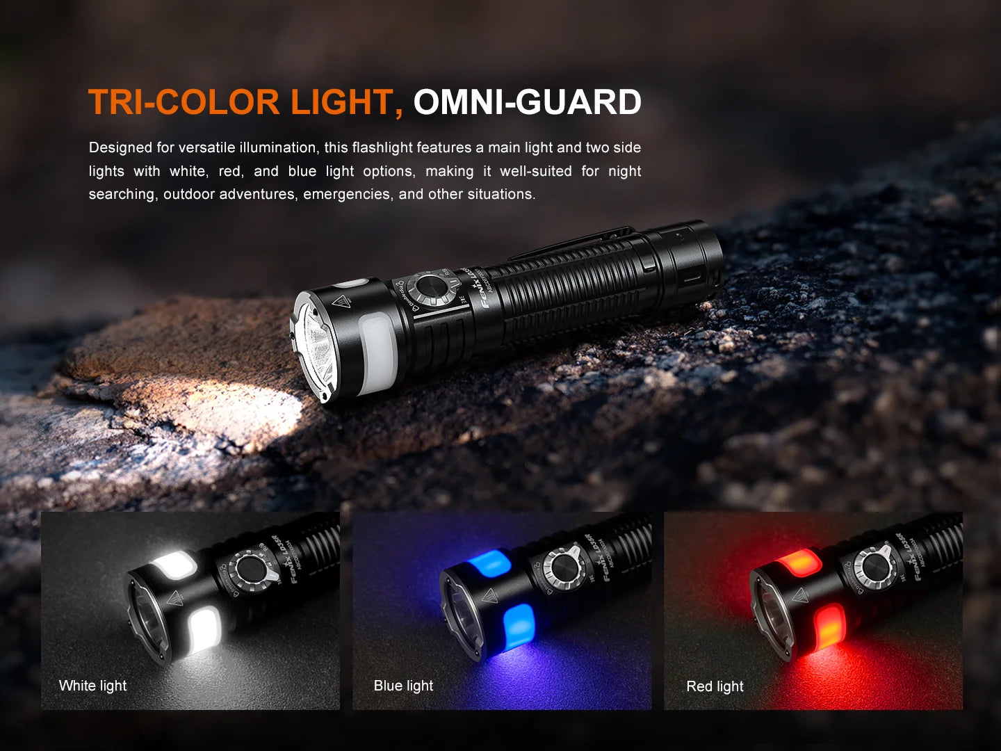Fenix LD35R - Lampe de poche polyvalente à trois sources lumineuses - 1800 lumens