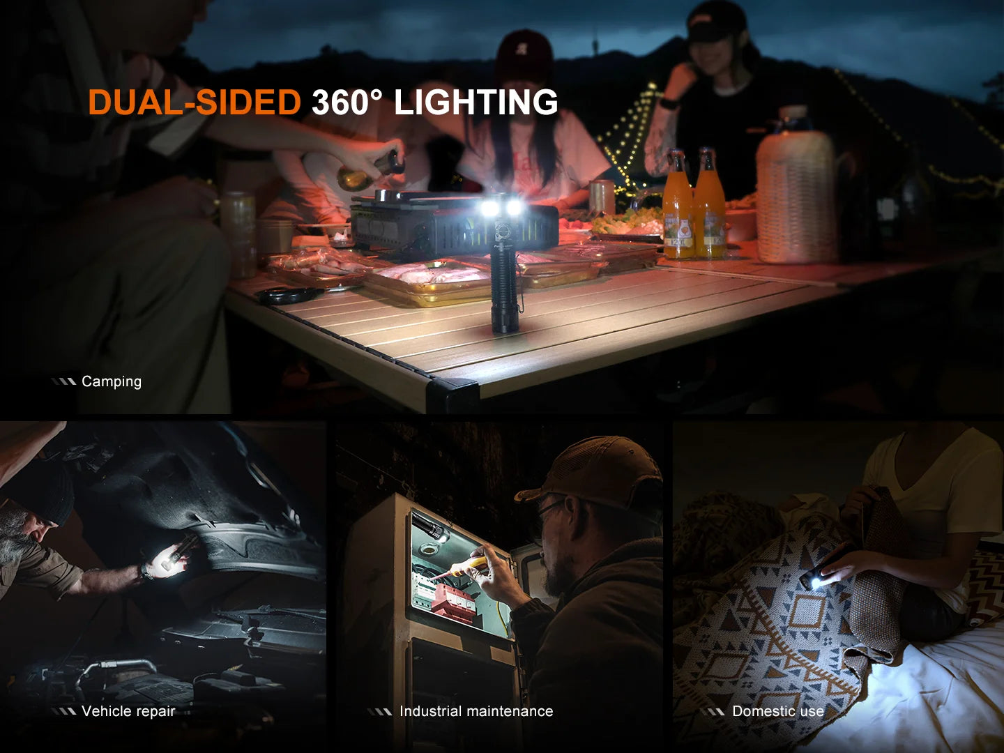 Fenix LD35R - Lampe de poche polyvalente à trois sources lumineuses - 1800 lumens