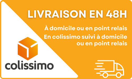 Vos commandes sont livrées en 48h via colissimo