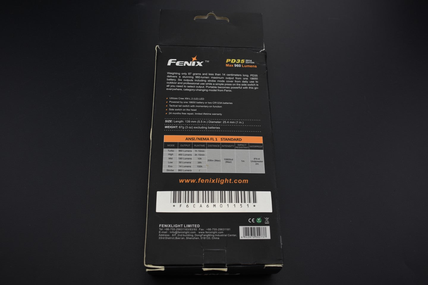 Fenix occasion - OCF207 PD35 - Revendeur Officiel Lampes FENIX depuis 2008 | Votre Boutique en ligne FENIX®