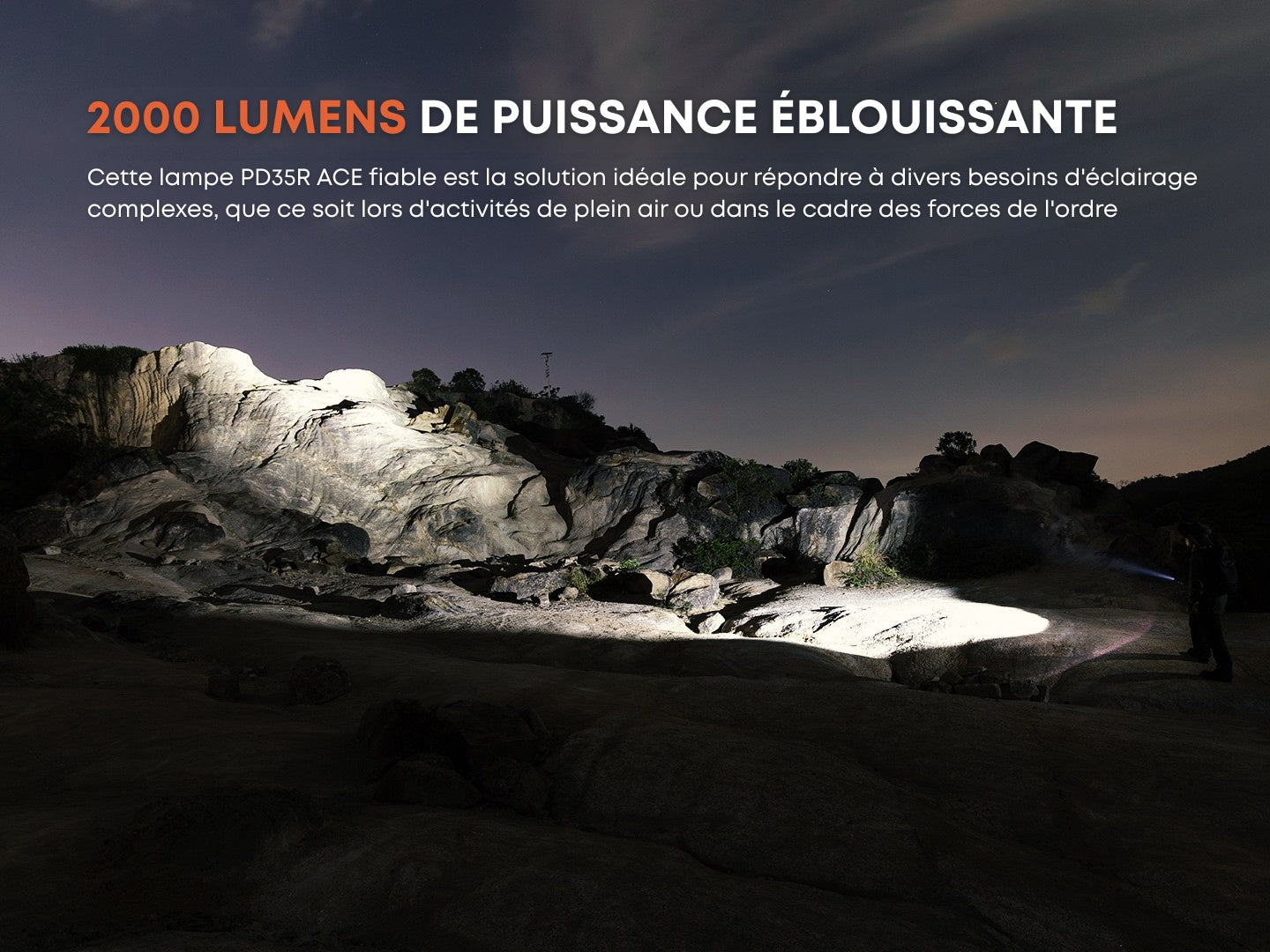 Fenix PD35R ACE Lampe de poche multimode - 2000 lumens - Rechargeable USB-C - Revendeur Officiel Lampes FENIX depuis 2008 | Votre Boutique en ligne FENIX®