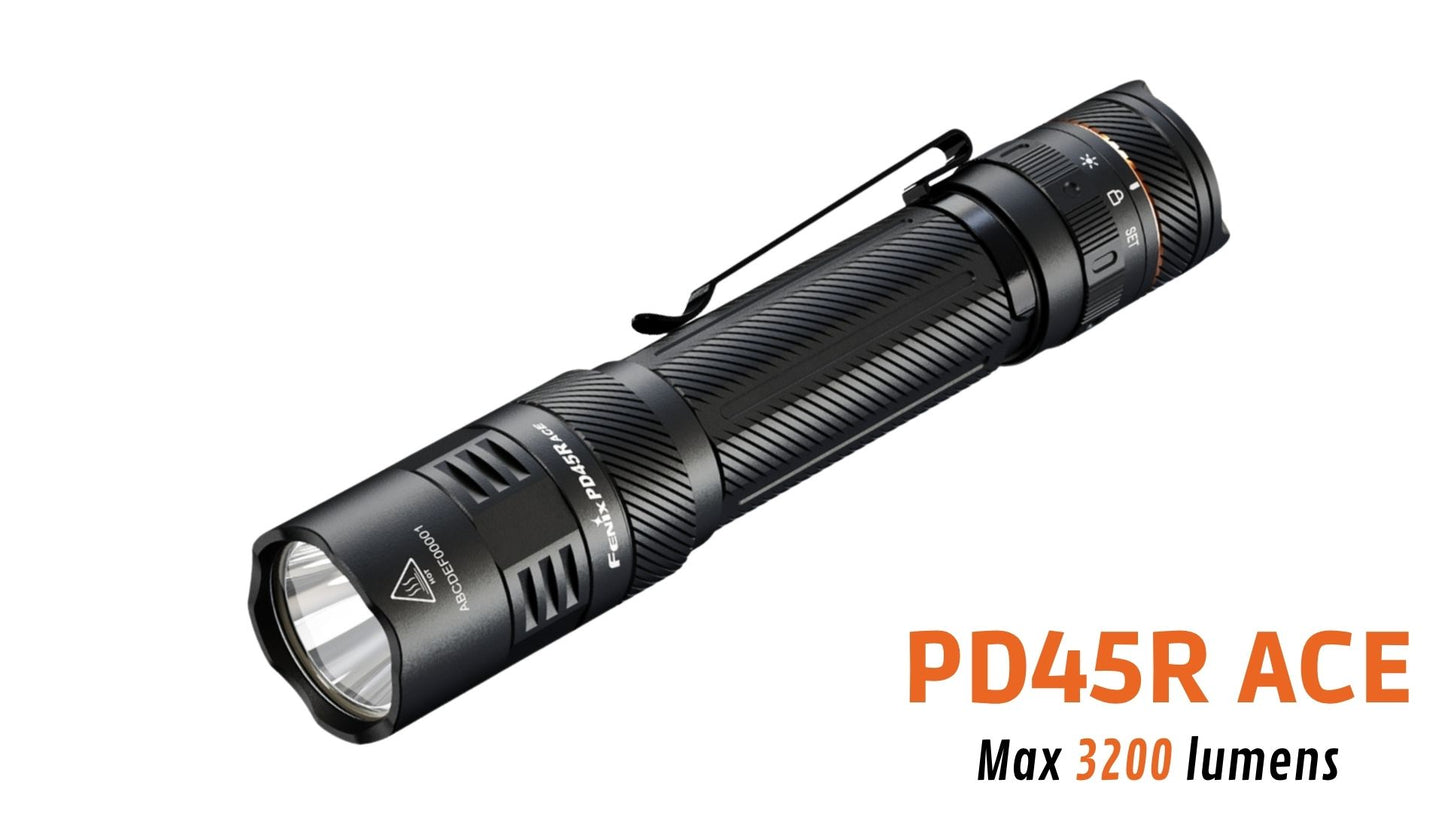 Fenix PD45R ACE - Lampe de poche tactique multi-mode - 3200 lumens - Revendeur Officiel Lampes FENIX depuis 2008 | Votre Boutique en ligne FENIX®