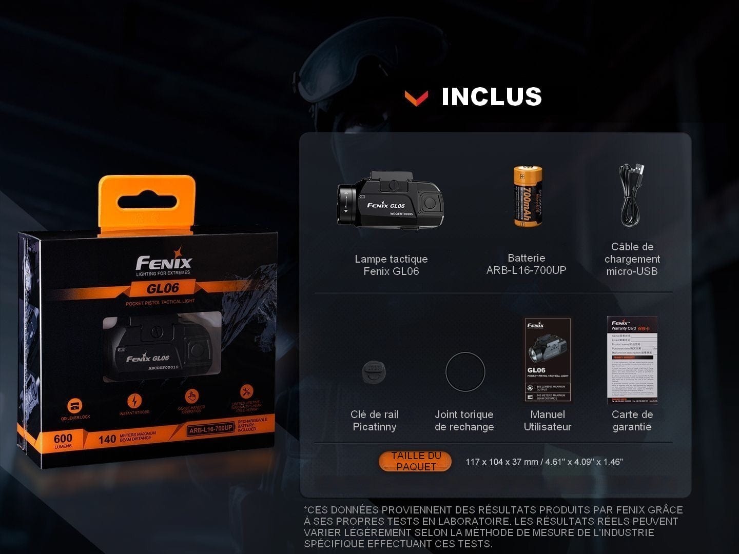 Fenix GL06 - 600 Lumens - 140 mètres de portée Revendeur Officiel Lampes FENIX depuis 2008 | Votre Boutique en ligne FENIX®