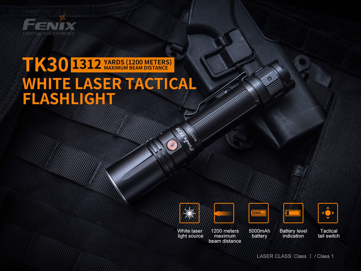 Fenix TK30 - 500 Lumens -  Laser blanc portée 1200 mètres Revendeur Officiel Lampes FENIX depuis 2008 | Votre Boutique en ligne FENIX®