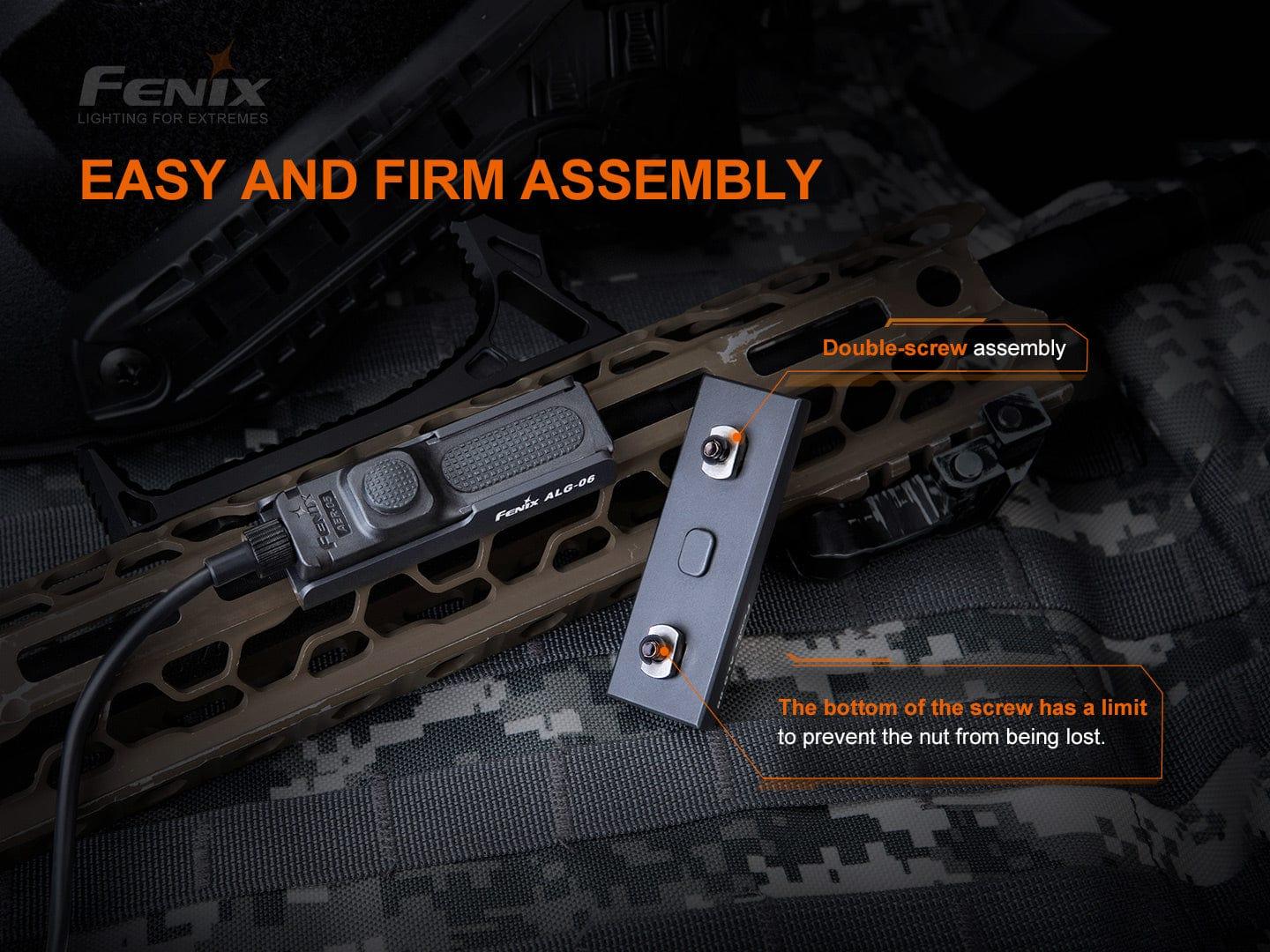 Fenix ALG-06 - Rail pour interrupteur déporté M-Lok Revendeur Officiel Lampes FENIX depuis 2008 | Votre Boutique en ligne FENIX®