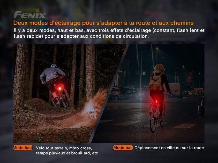 Fenix BC05R V2.0 - feu arrière de vélo rechargeable Site Officiel FENIX® - Votre boutique en ligne Fenix®