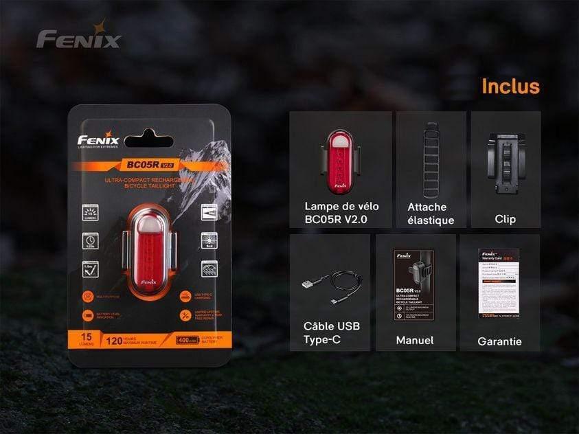 Fenix BC05R V2.0 - feu arrière de vélo rechargeable Site Officiel FENIX® - Votre boutique en ligne Fenix®
