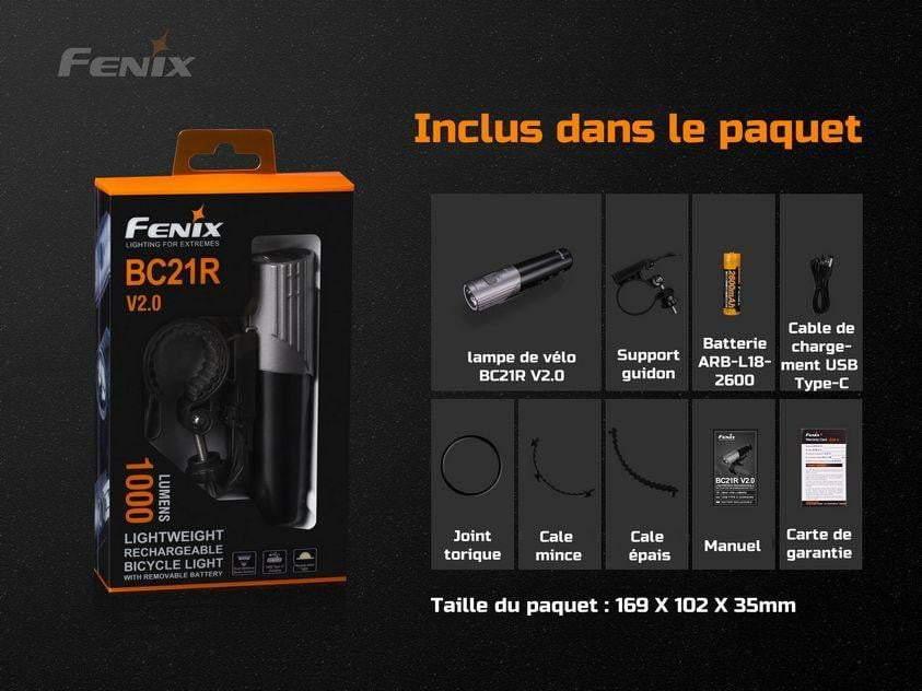 Fenix BC21R V2.0 - 1000 Lumens - rechargeable batterie incluse Site Officiel FENIX® - Votre boutique en ligne Fenix®