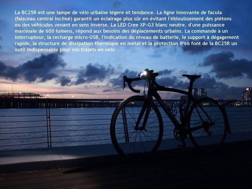 Fenix BC25R lampe de vélo 600 Lumens + technologie anti éblouissement piétons Site Officiel FENIX® - Votre boutique en ligne Fenix®