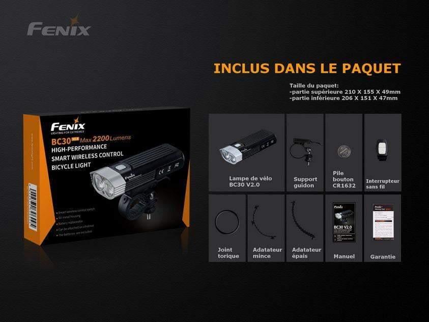 Fenix BC30 V2.0 - 2200 lumens - avec télécommande sans fil Site Officiel FENIX® - Votre boutique en ligne Fenix®