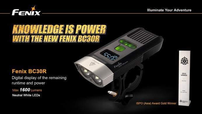 Fenix BC30R - 1600 Lumens - avec batterie interne et chargeur USB - écran OLED Site Officiel FENIX® - Votre boutique en ligne Fenix®