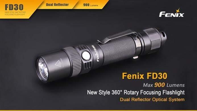 Fenix FD30 - Faisceau réglable - rotation 360° - 900 Lumens - avec batterie 2600mAh offerte Site Officiel FENIX® - Votre boutique en ligne Fenix®