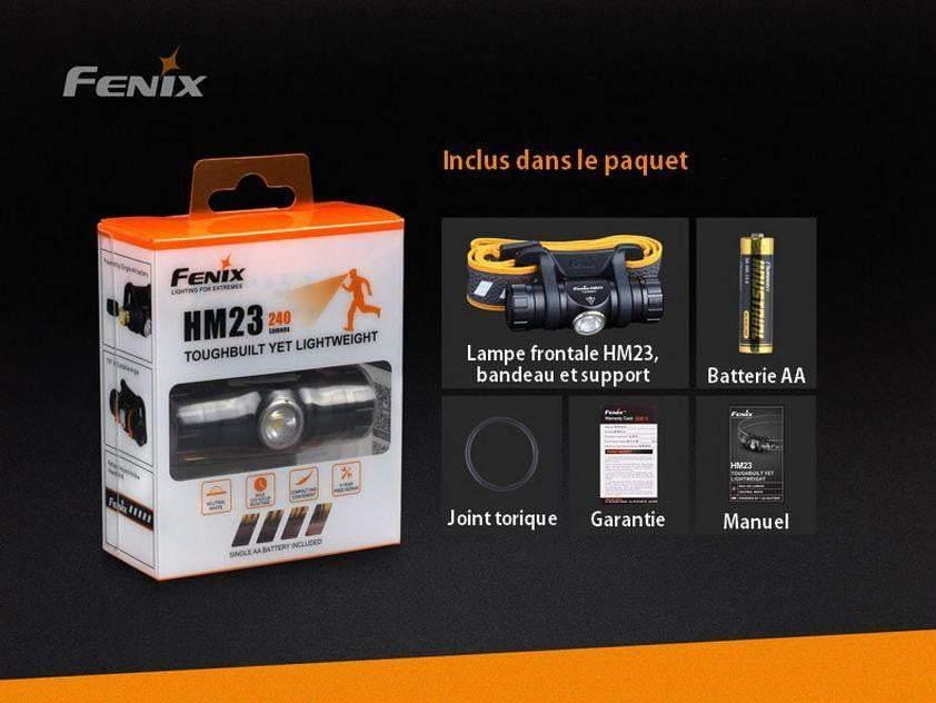 Fenix HM23 - Lampe frontale AA pile incluse - 240 lumens Site Officiel FENIX® - Votre boutique en ligne Fenix®