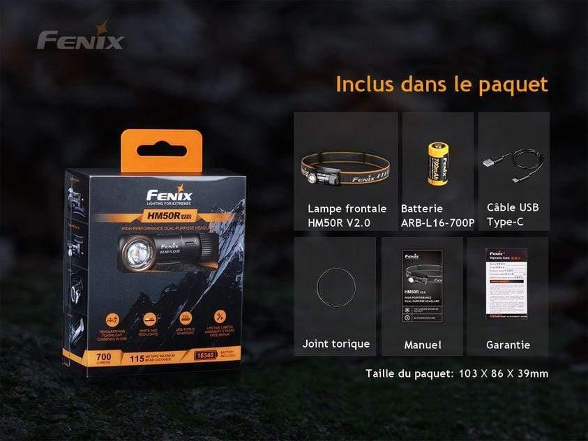 Fenix HM50R V2.0 - 700 Lumens - rechargeable multifonctions Site Officiel FENIX® - Votre boutique en ligne Fenix®