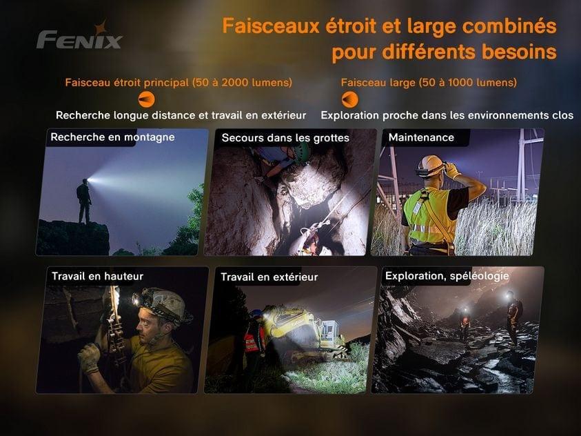 Fenix HP30R V2.0 - Frontale double faisceau - 3000 lumens Pack complet Revendeur Officiel Lampes FENIX depuis 2008 | Votre Boutique en ligne FENIX®