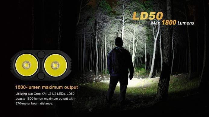 Fenix LD50 - 1800 Lumens Site Officiel FENIX® - Votre boutique en ligne Fenix®