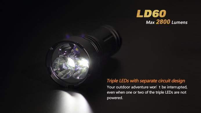 Fenix LD60 - 2800 Lumens Site Officiel FENIX® - Votre boutique en ligne Fenix®