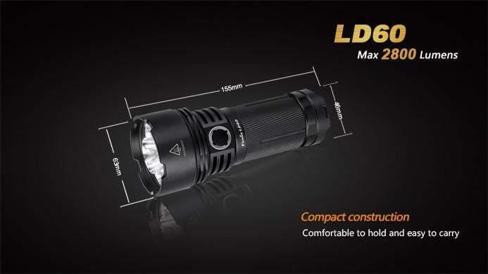 Fenix LD60 - 2800 Lumens Site Officiel FENIX® - Votre boutique en ligne Fenix®