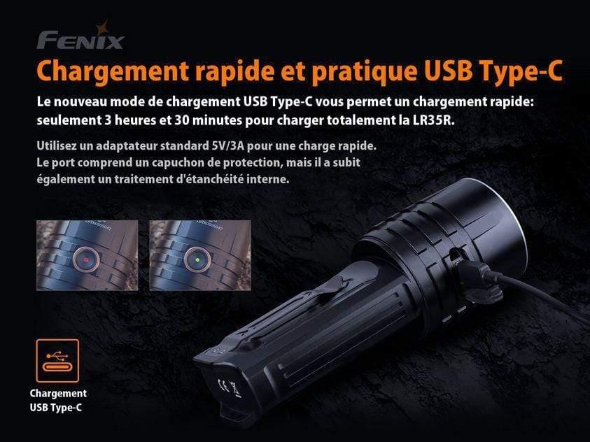 Fenix LR35R rechargeable - 10 000 lumens - pack complet Site Officiel FENIX® - Votre boutique en ligne Fenix®