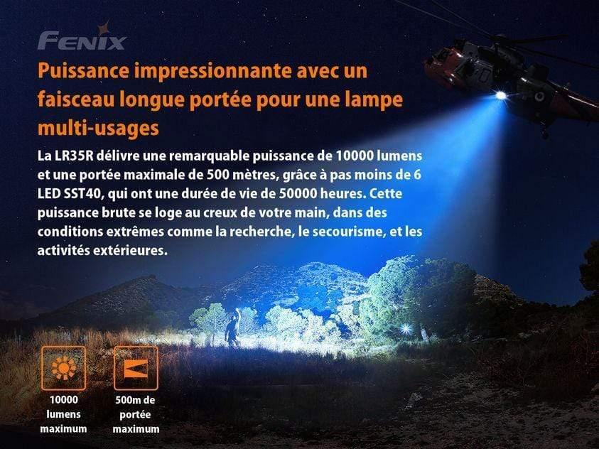 Fenix LR35R rechargeable - 10 000 lumens - pack complet Site Officiel FENIX® - Votre boutique en ligne Fenix®