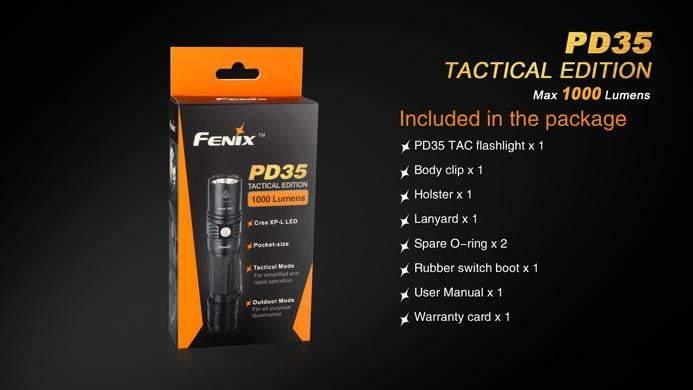 Fenix PD35 Tactical édition - 1000 Lumens Site Officiel FENIX® - Votre boutique en ligne Fenix®