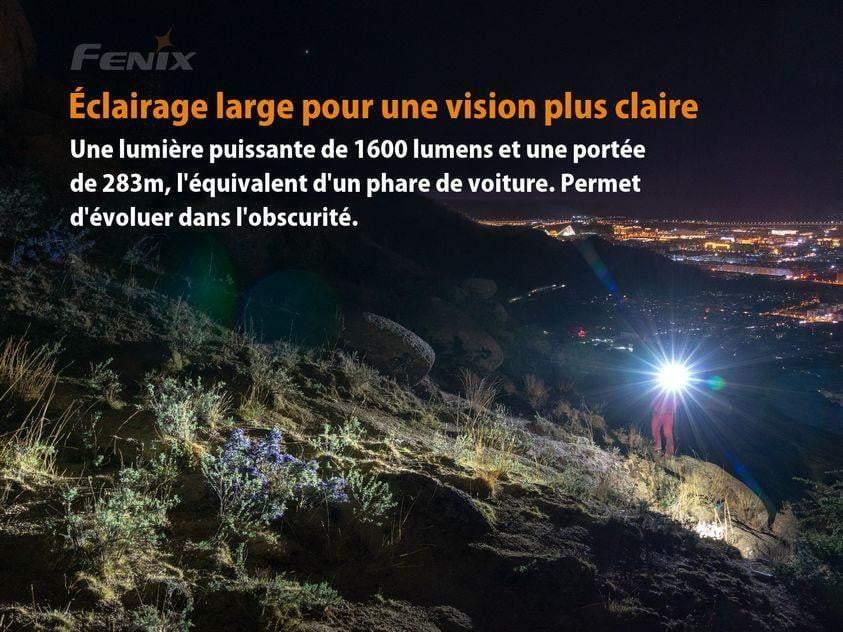 Fenix PD36R - 1600 lumens et 283 mètres de portée - autonomie 5000mAh avec batterie rechargeable USB incluse Site Officiel FENIX® - Votre boutique en ligne Fenix®