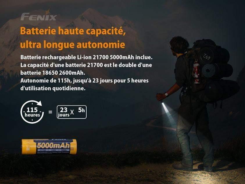 Fenix PD36R - 1600 lumens et 283 mètres de portée - autonomie 5000mAh avec batterie rechargeable USB incluse Site Officiel FENIX® - Votre boutique en ligne Fenix®
