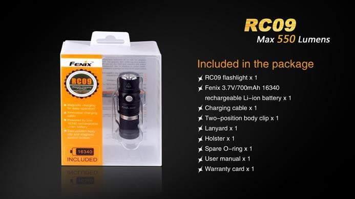 Fenix RC09 - 550 Lumens Rechargeable Site Officiel FENIX® - Votre boutique en ligne Fenix®