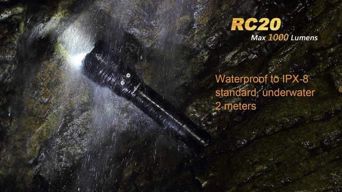 Fenix RC20 - lampe torche rechargeable - batterie incluse Site Officiel FENIX® - Votre boutique en ligne Fenix®