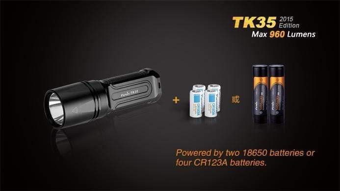 Fenix TK35 édition 2015 - 960 Lumens + 4 piles CR123A Site Officiel FENIX® - Votre boutique en ligne Fenix®